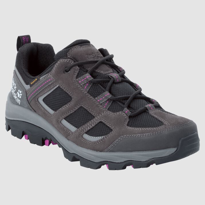 Jack Wolfskin Womens Vojo 3 Texapore Low Hiking Shoes Dark Grey/Purple 059137KXE